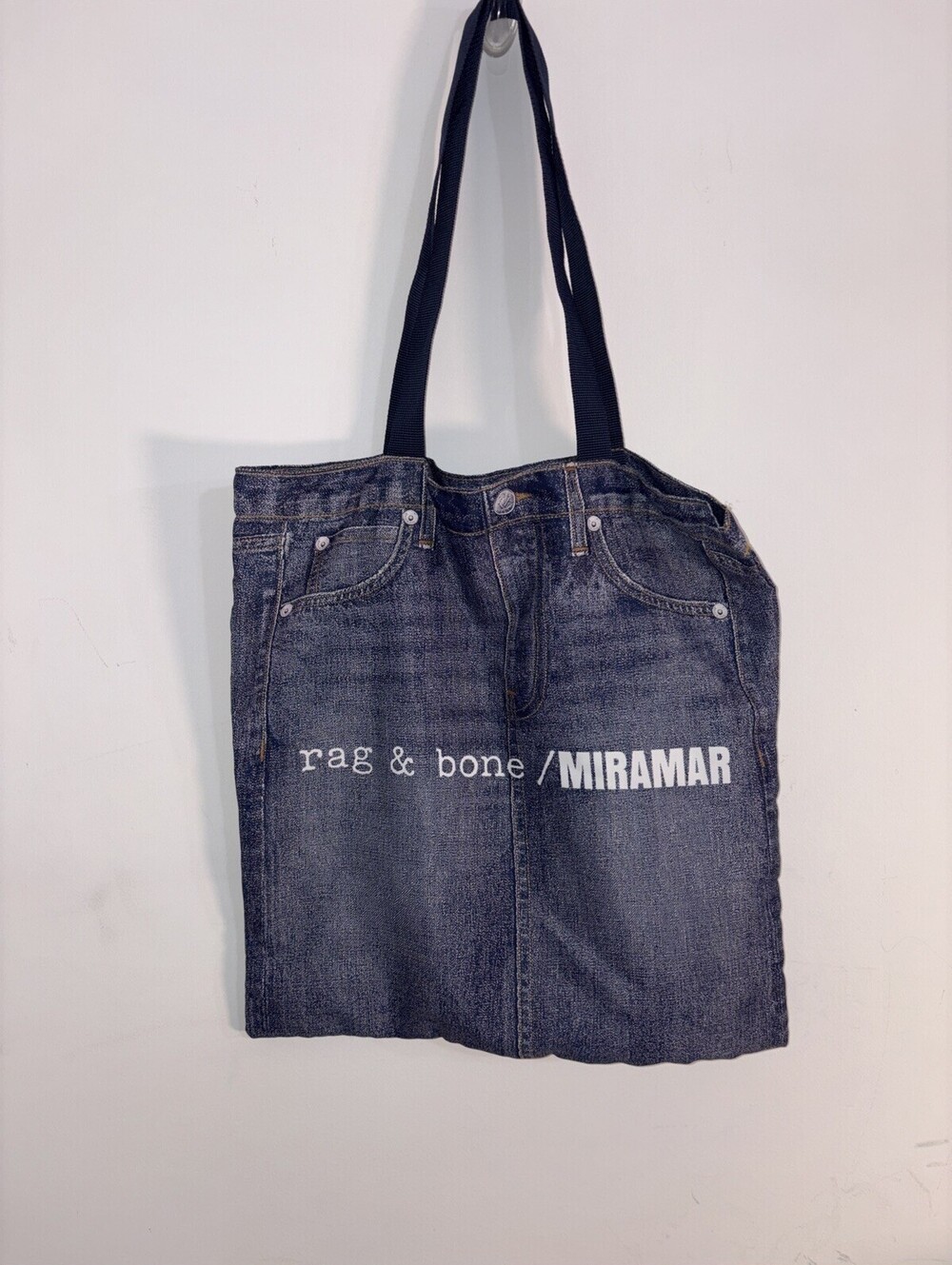 NWOT Rag & Bone Miramar Printed Terry Cloth Denim Tote Bag